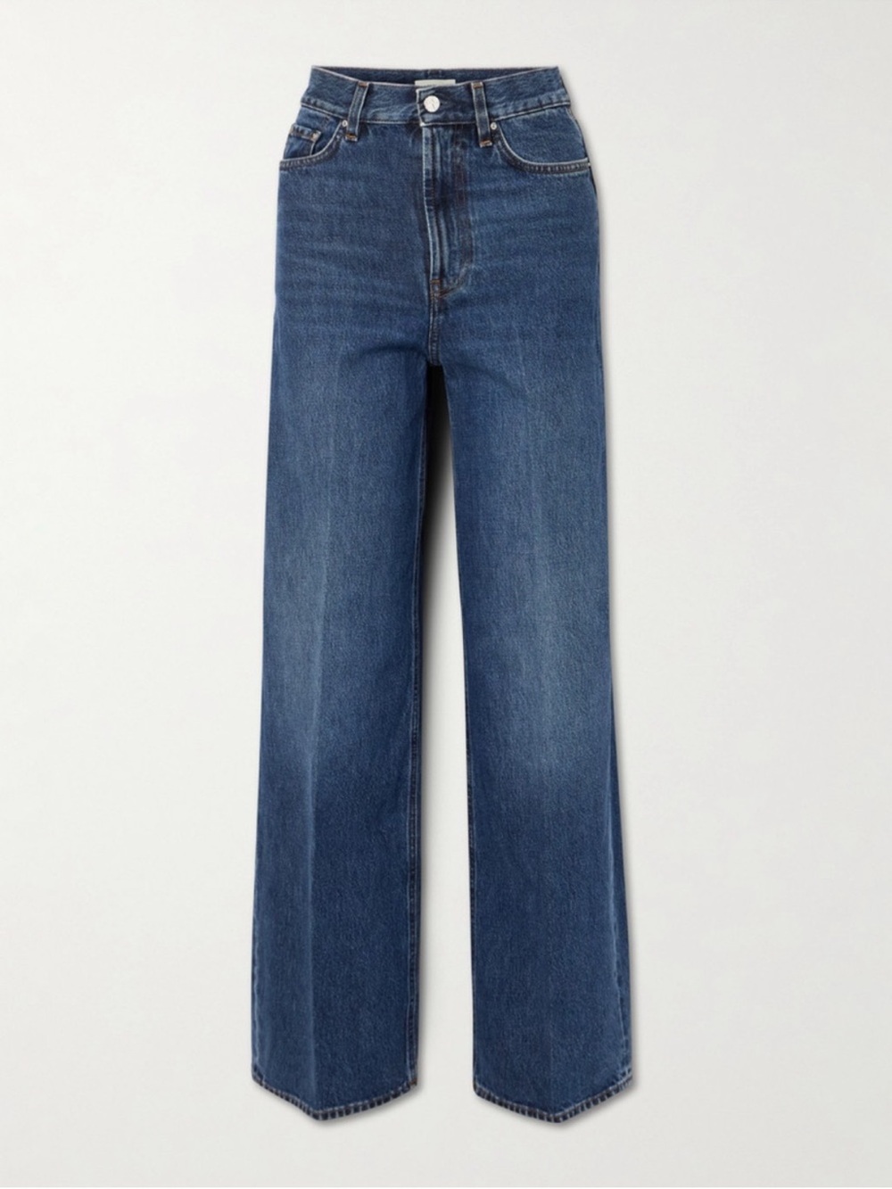 Toteme High-Rise Wide-Leg Jeans in Dark Blue Wash - Picture 2 of 10